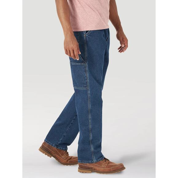 Wrangler Men's Five Star Premium Carpenter Jeans Stright Leg Blue Size 34/30 - Picture 7 of 7